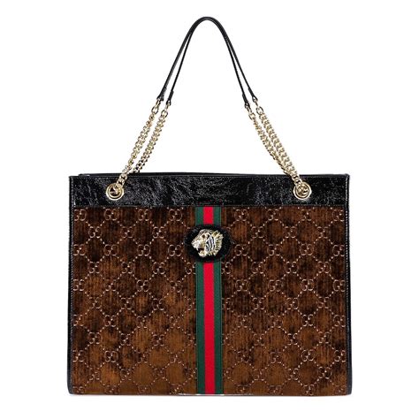 gucci rajah tote velvet|Gucci rajah large tote.